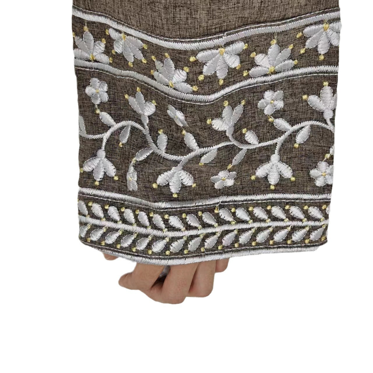 Abaya manches brodées